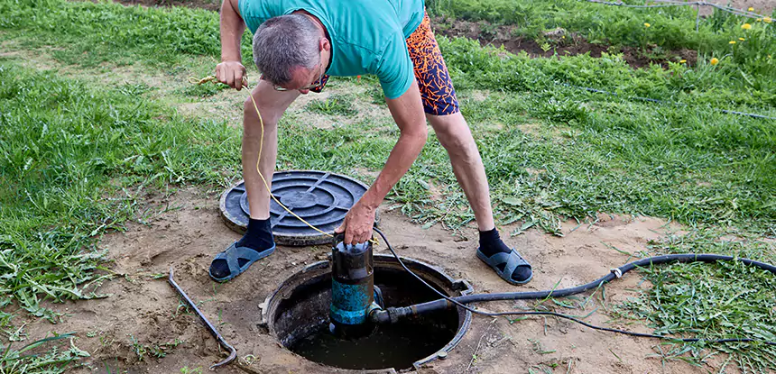 Outdoor Sewage Cleanup in Buffalo Creek